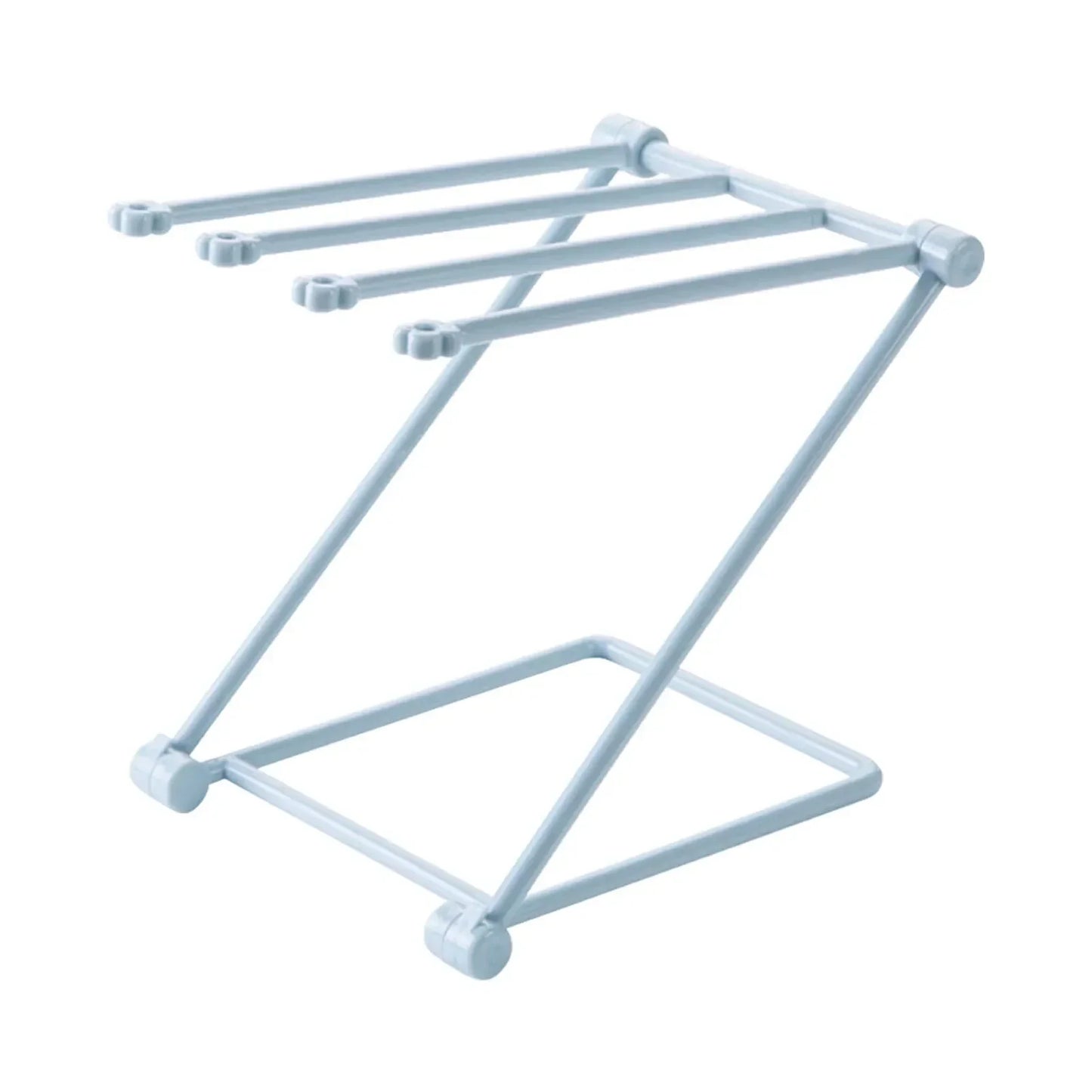 Countertop Dishcloth Drying Rack 4 Arms Folding Vertical Hand Towel Stand Dish Rag Storage Holder for Kitchen Washcloth Holder